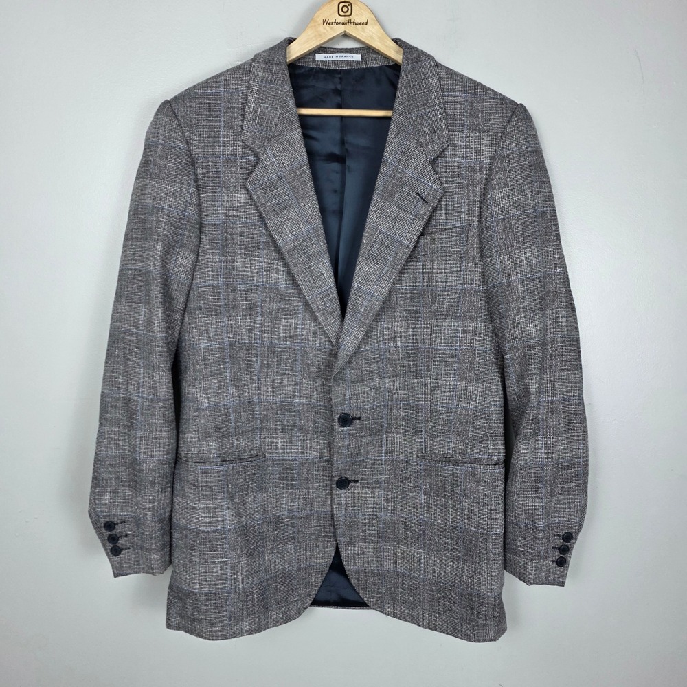 Yves Saint Laurent Menswear YSL Blazer Jacket Plaid Wool Sport Coat Made France